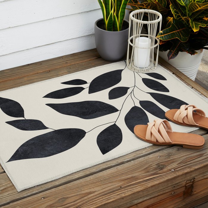 Abstract Art /Minimal Plant 139 Outdoor Rug Gallery Image 2