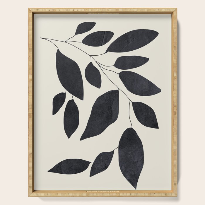 Abstract Art /Minimal Plant 139 Serving Tray Gallery Image 1