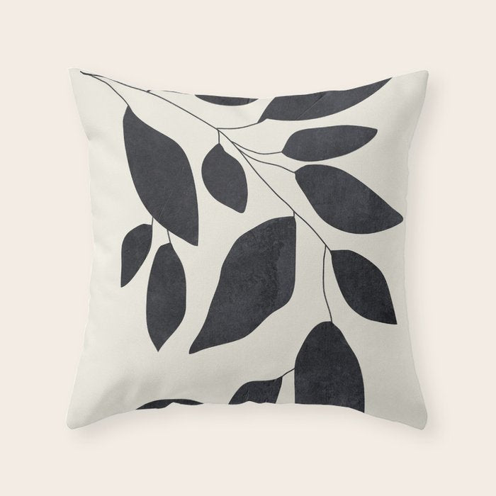 Abstract Art /Minimal Plant 139 Throw Pillow Gallery Image 1