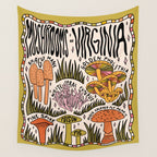 Mushrooms of Virginia Wall Tapestry Gallery Image 4