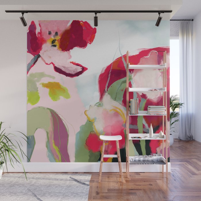 abstract floral bloom Wall Mural Gallery Image 1