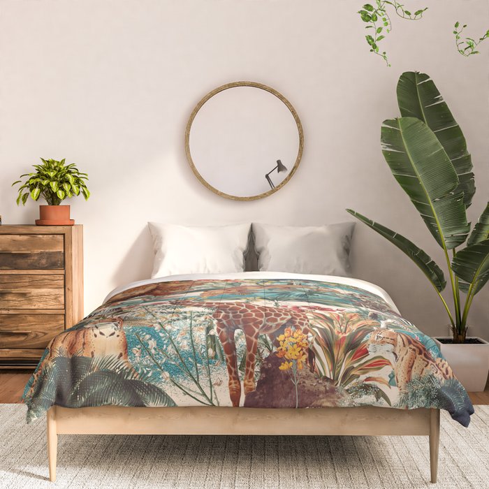 Floral and Animals Pattern IV Comforter Gallery Image 3