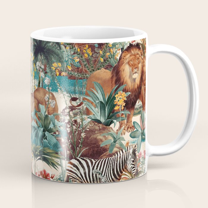 Floral and Animals Pattern IV Coffee Mug Gallery Image 1