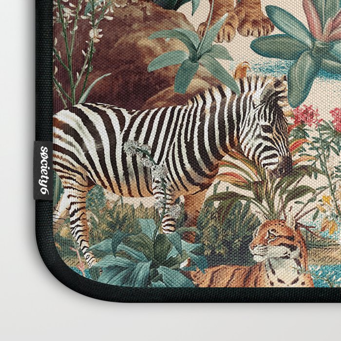 Floral and Animals Pattern IV Laptop Sleeve Gallery Image 3