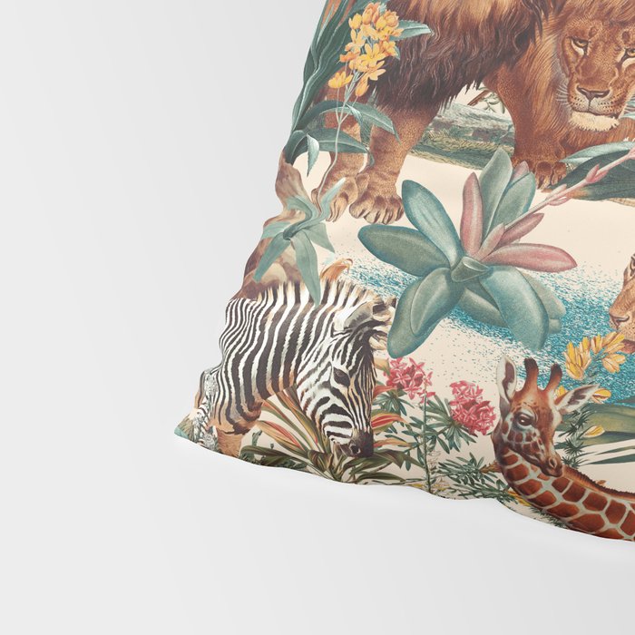 Floral and Animals Pattern IV Pillow Sham Gallery Image 4