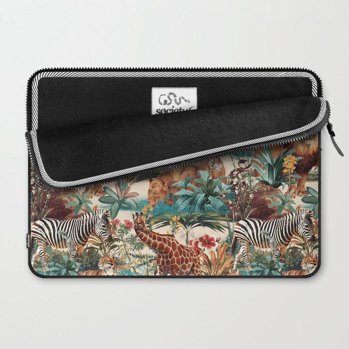 Floral and Animals Pattern IV Laptop Sleeve Gallery Image 2