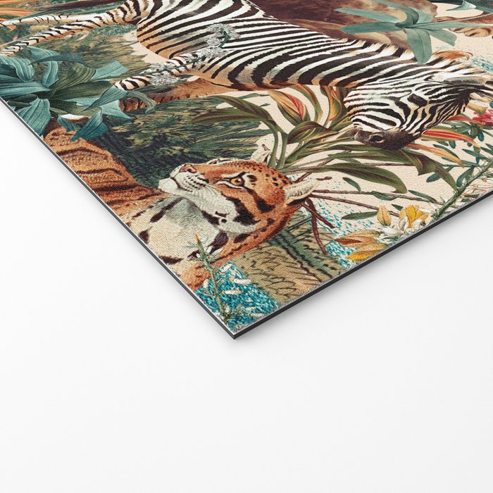 Floral and Animals Pattern IV Welcome Mat Gallery Image 2