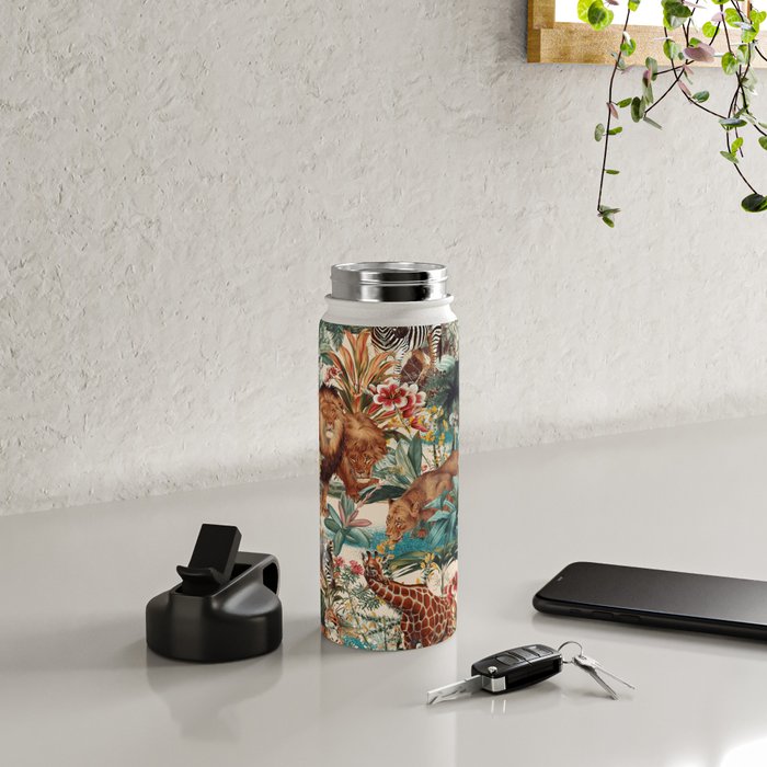 Floral and Animals Pattern IV Water Bottle Gallery Image 4
