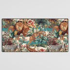 Floral and Animals Pattern IV Desk Mat Gallery Image 3
