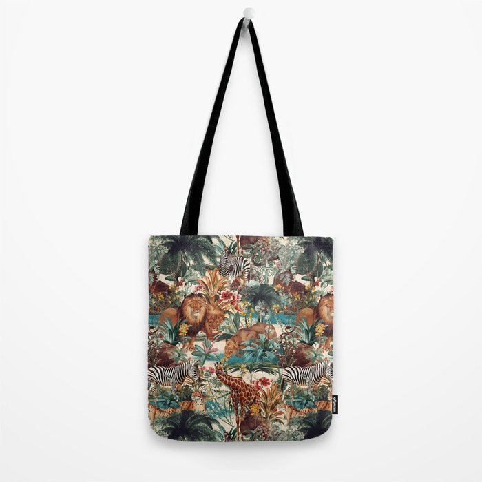 Floral and Animals Pattern IV Tote Bag Gallery Image 2