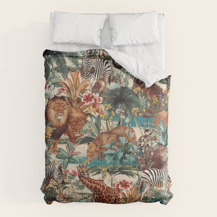 Floral and Animals Pattern IV Comforter Gallery Image 6
