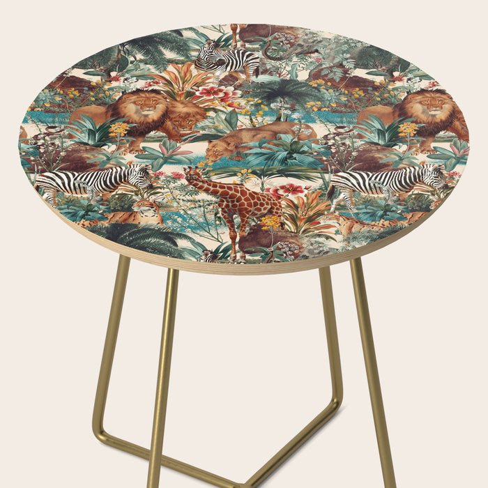 Floral and Animals Pattern IV Side Table Gallery Image 2