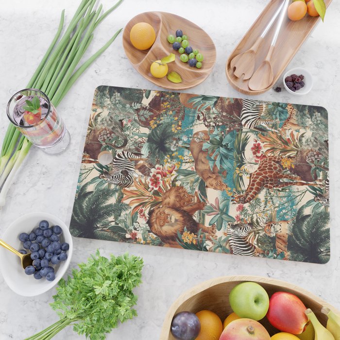 Floral and Animals Pattern IV Cutting Board Gallery Image 2
