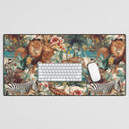 Floral and Animals Pattern IV Desk Mat Gallery Image 1
