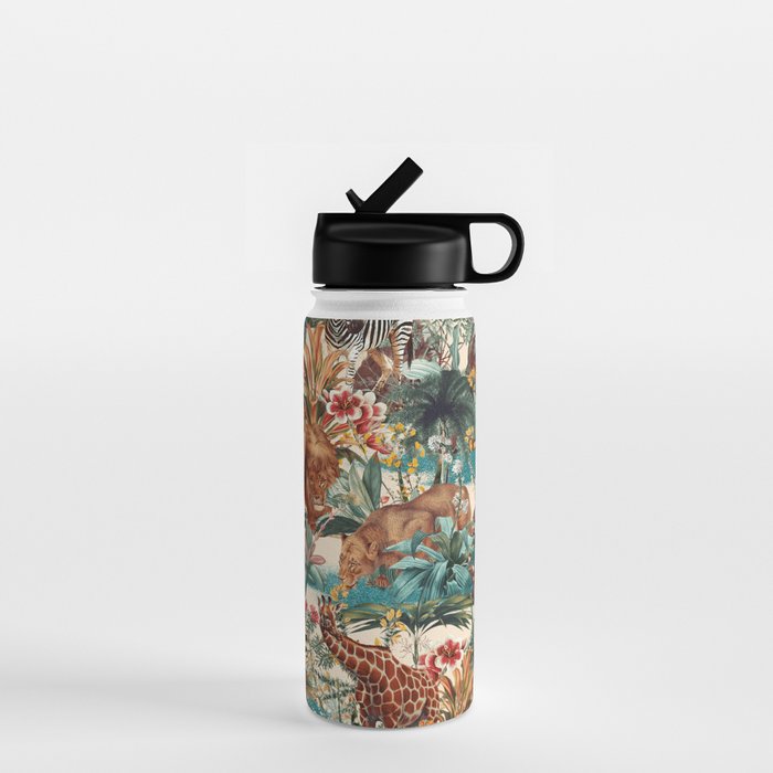 Floral and Animals Pattern IV Water Bottle Gallery Image 1
