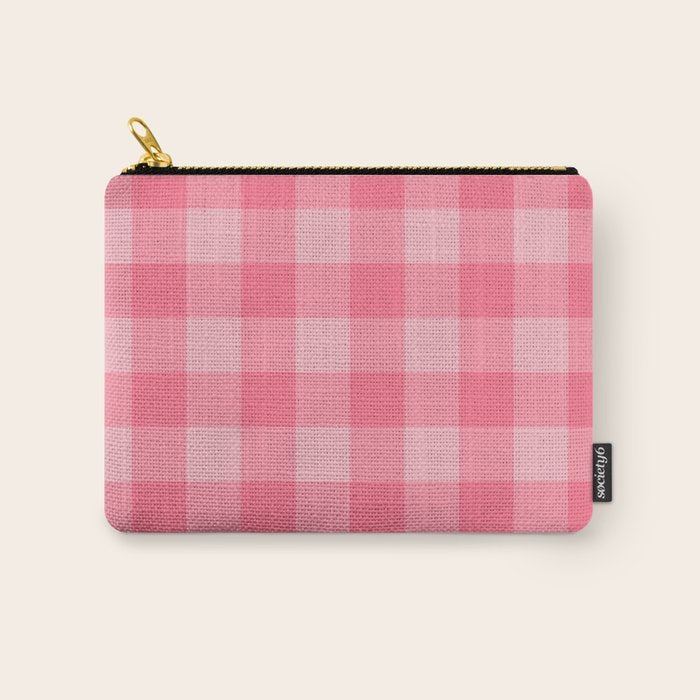 Sweet Peony Gingham Carry All Pouch Gallery Image 1