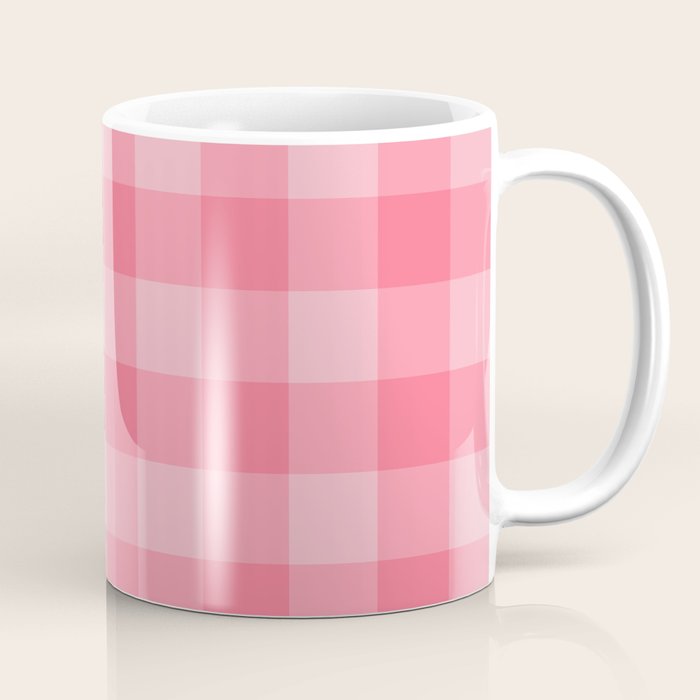 Sweet Peony Gingham Coffee Mug Gallery Image 1