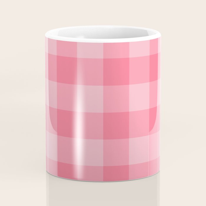 Sweet Peony Gingham Coffee Mug Gallery Image 4