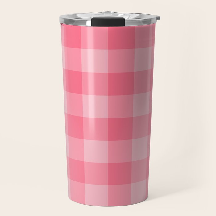 Sweet Peony Gingham Travel Mug Gallery Image 1