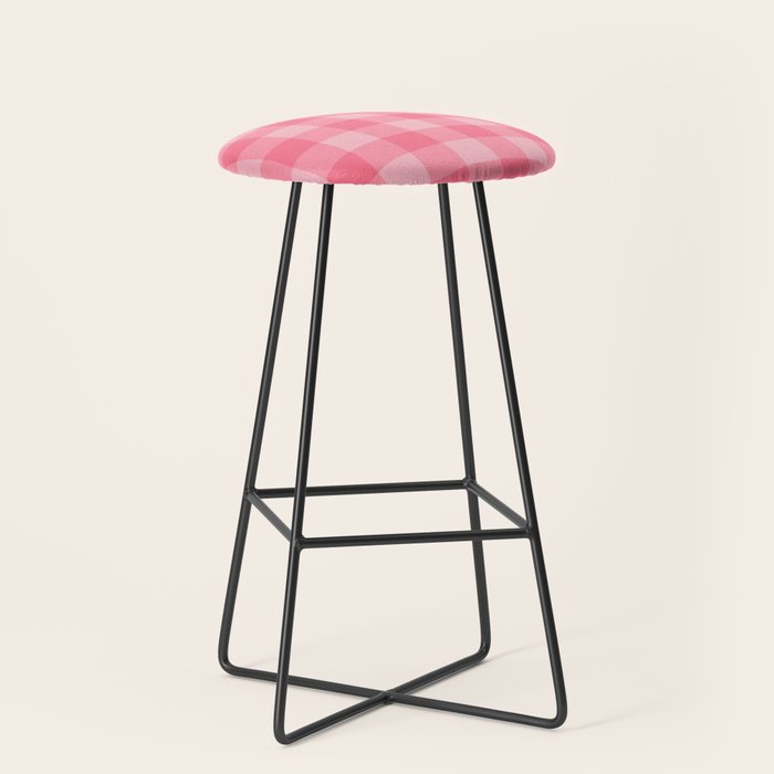 Sweet Peony Gingham Stool Gallery Image 1
