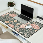 William Morris Double Bough Dark Green & Pink Floral Desk Mat Gallery Image 2