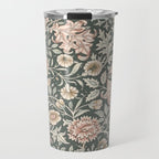 William Morris Double Bough Dark Green & Pink Floral Travel Mug Gallery Image 1