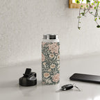 William Morris Double Bough Dark Green & Pink Floral Water Bottle Gallery Image 4