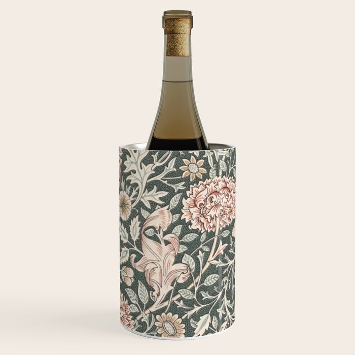 William Morris Double Bough Dark Green & Pink Floral Wine Chiller Gallery Image 3