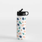 Terrazzo (turquoise, navy, pink & gold) Water Bottle Gallery Image 1