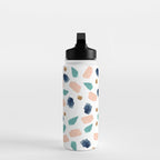 Terrazzo (turquoise, navy, pink & gold) Water Bottle Gallery Image 3