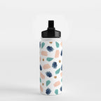 Terrazzo (turquoise, navy, pink & gold) Water Bottle Gallery Image 2