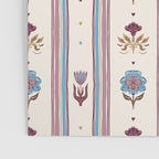 Folk Floral Stripe Pattern Poster Gallery Image 3