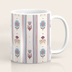 Folk Floral Stripe Pattern Coffee Mug Gallery Image 1