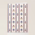 Folk Floral Stripe Pattern Stationery Card Gallery Image 2