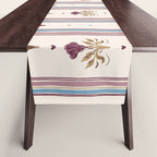 Folk Floral Stripe Pattern Table Runner Gallery Image 1