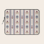 Folk Floral Stripe Pattern Laptop Sleeve Gallery Image 1