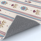 Folk Floral Stripe Pattern Rug Gallery Image 4