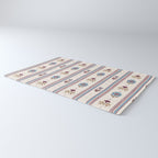 Folk Floral Stripe Pattern Rug Gallery Image 3