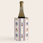 Folk Floral Stripe Pattern Wine Chiller Gallery Image 2