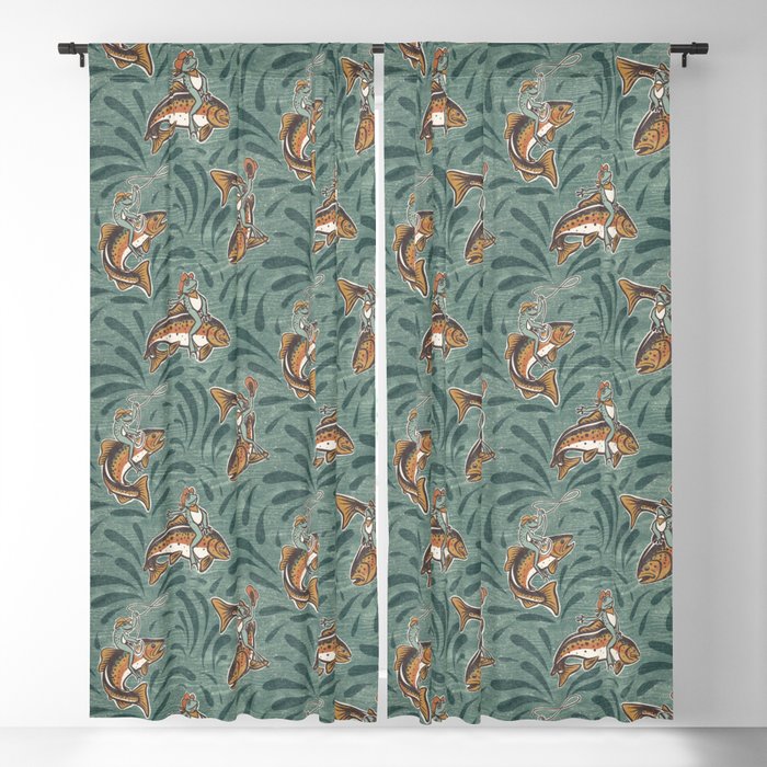 Rodeo Frogs - Green Window Curtain Gallery Image 5