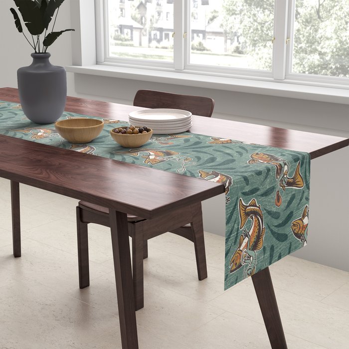 Rodeo Frogs - Green Table Runner Gallery Image 2
