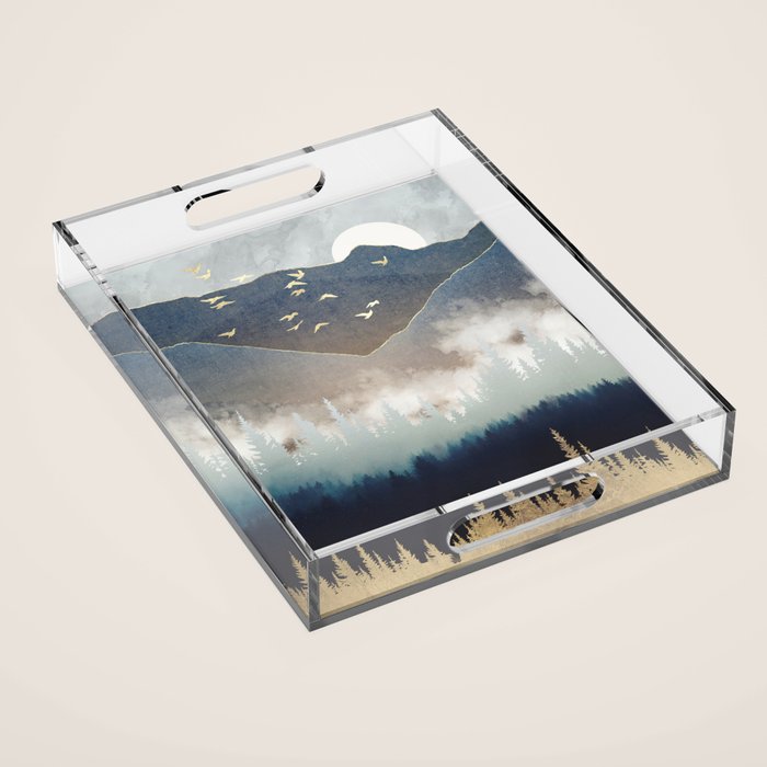 Blue Mountain Mist Acrylic Tray Gallery Image 1