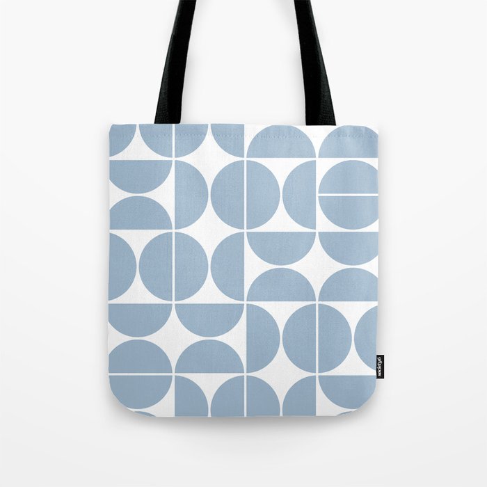 Mid Century Modern Geometric 04 Soft Blue Tote Bag Gallery Image 1