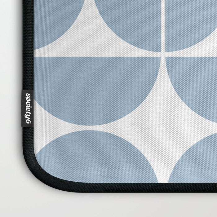Mid Century Modern Geometric 04 Soft Blue Laptop Sleeve Gallery Image 3