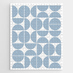 Mid Century Modern Geometric 04 Soft Blue Jigsaw Puzzle Gallery Image 1