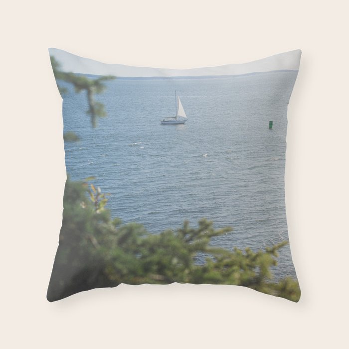 New England Sailing x Nautical Art Throw Pillow Gallery Image 6