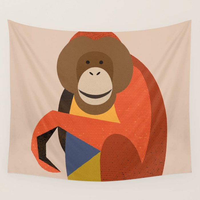 Orangutan Wall Tapestry Gallery Image 1