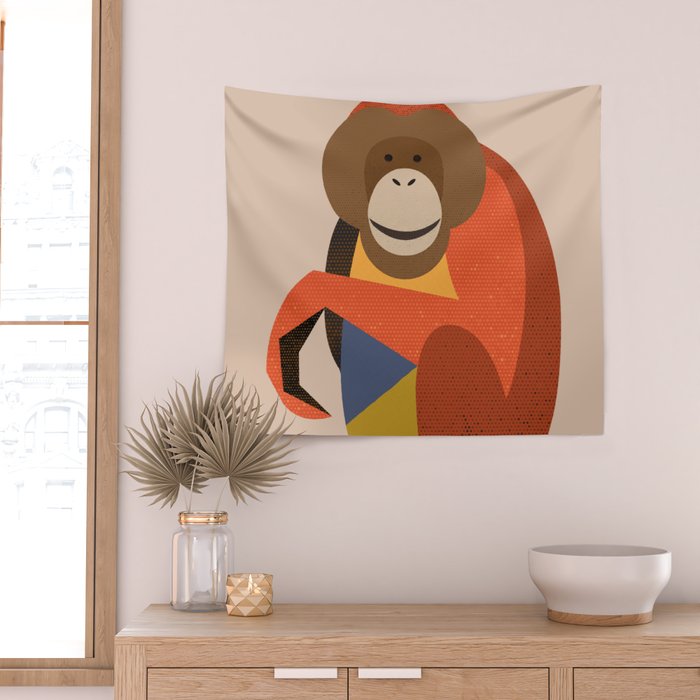 Orangutan Wall Tapestry Gallery Image 2