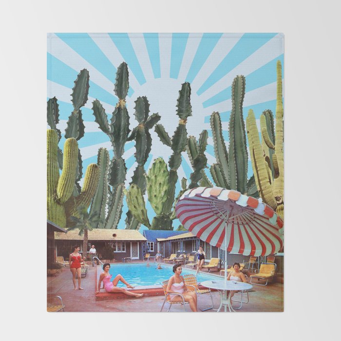 Cactus Inn Throw Blanket Gallery Image 2