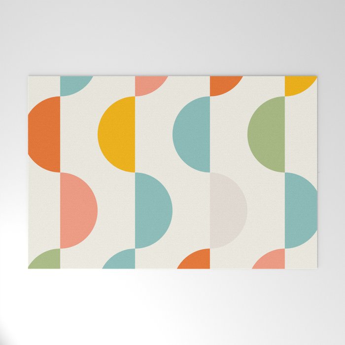 Mid Century Modern Geometry 3 Welcome Mat Gallery Image 1